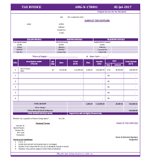 Format Of Tax Invoice Under Gst Regime For Inter State National Taxable Supply Of Goods Invoice Template Invoice Format Invoice Format In Excel