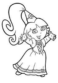 Princess dora and the slipper are the favorite characters of many generations of children around the world. Print Coloring Image Momjunction Princess Coloring Pages Dora Coloring Coloring Pages For Girls
