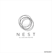 Vector Bird Nest Logo Design Template Nest Logo Logo Design Template Logo Design