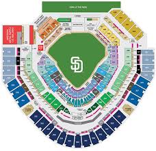 petco park seating map san diego padres game tickets