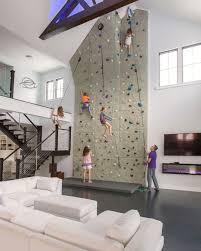 Houzz On Instagram This Family Put A 26 Foot Tall Rock Climbing Wall In Their Living Room Link In Bio Home Climbing Wall Indoor Climbing Wall Inside A House