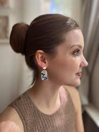 KALANI Arch Polymer Clay Earrings With 24 Carat Gold Leaf