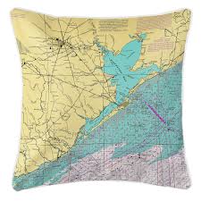 Texas Nautical Chart Pillows