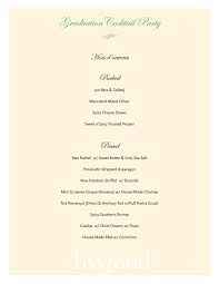 Cocktail Party Sample Menus Bxvfood College Graduation Party Invitations High School Graduation Party Menu College Graduation Parties