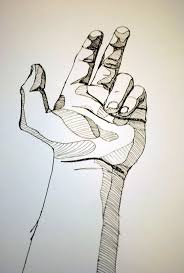 Hand Gesture 1 Contour Line Drawing Contour Drawing Contour Line