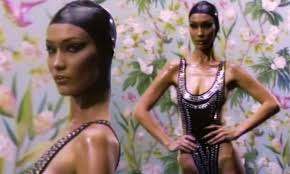 Bella Hadid Sparks Concern With Slim Frame In Love Magazine Clip Daily Mail Online