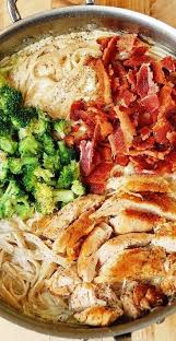 Creamy Chicken Pasta With Broccoli And Bacon In 2020