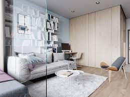 3 Small Space Apartment Interiors Under 50 Square Meters 540 Square Feet With Layout Apartment Interior Apartment Layout Small Spaces