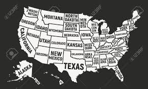 Según la constitución de 1917, los estados de la federación son libres y soberanos. Mapa De Estados Unidos De America Con Nombres De Estado Fondo De Estados Unidos Ilustracion Vectorial Ilustraciones Vectoriales Clip Art Vectorizado Libre De Derechos Image 96688061