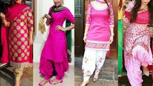 Light pink, hot pink, maroon: Simple And Party Wear Pink Salwar Kameez Design Youtube