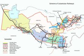 After nearly a century a modern afghan railroad is under. Uzbekistan Train Map Uzbekistan Railway Map Central Asia Asia