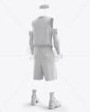Download Men S Full Basketball Kit With V Neck Jersey Mockup Hero Back Shot In Apparel Mockups On Yellow Images Object Mockups