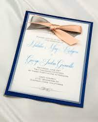 Royal Blue Layered Invitation With Double Bow Www Weddingbellinvitations Com R Printable Wedding Invitations Diy Printable Wedding Invitations Diy Invitations