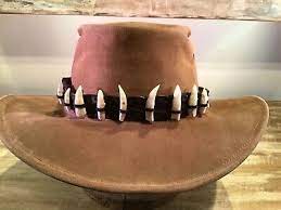 Genuine Crocodile Leather Hat Band Australian Made 4 Cm Long 10 Crocodile Teeth Ebay Leather Hat Bands Crocodile Leather Hat Band