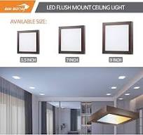 5.5 Inch LED Flush Mount Square Ceiling Light, Equivalent to ...