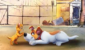 Disney animated canon entry number 27 released in 1988, about talking animals, very loosely age lift: 26395 Safe Artist Tuwka Dodger Oliver Company Oliver Oliver Company Canine Cat Dog Feline Mammal Feral Disney Oliver Company 2019 Collar Cute Digital Art Duo Duo Male Fur Kitten