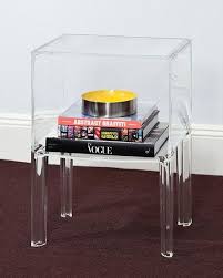 1 Shelf Clear Acrylic Lucite Bedside Table Bedroom Furniture Design Stylish Bedroom Furniture Stylish Bedside Tables