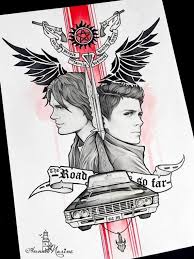 Supernatural Pre Order Fantasy Dark Spn Artprint Dean Sam Winchesters Crowley Impala 67 Castiel Supernatural Tattoo Supernatural Drawings Supernatural Art