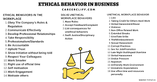From offices to restaurants, learning to navigate any new job requires a unique mixture of people skills and dedication. Ethical Behavior In Business Advantages Impact Examples Career Cliff