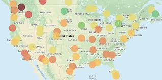 Current air quality health index map. This New Map Compares Breathing Bad Air To Smoking Cigarettes Broken Sidewalk