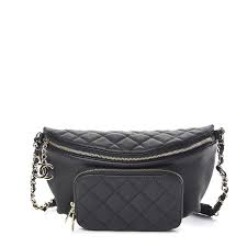 Chanel Caviar Quilted Business Affinity Waist Belt Bag Black Bags Chanel Caviar Belt Bag
