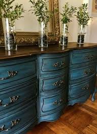 Gorgeous Blue Dresser Mobilya Yenileme Mobilya Boyama Antika Mobilya