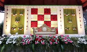 Muhurtham Wedding Planner On Instagram Traditional Reception Background Flora Wedding Background Decoration Reception Stage Decor Traditional Wedding Decor