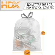 Low to high sort by price: Hdx 18 Gal White Extra Tall Kitchen Drawstring Trash Bags 30 Count For Home Kitchen Office Hdx18gds30comp The Home Depot