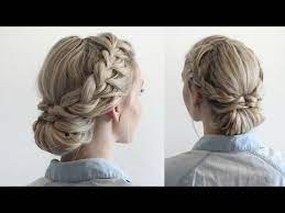 Double Braided Updo Elegante Frisuren Hochzeitsfrisuren Frisur Hochgesteckt