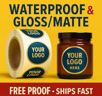 Custom Waterproof Round Labels: Logo Stickers for Packaging ...
