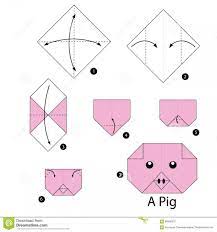 Origami Animals Step By Step Easy Origami Animals Step Step Instructions Archives Origami Pig Origami Turtle Origami Easy