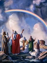 Noah And The Rainbow Christian Wall Art Bible Art Bible Pictures Bible Noah