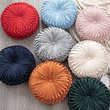 Get 5% in rewards with club o! Velvet Pleated 38 38x10cm European Round Seat Cushion Back Cushion Or As Sofa Pillow Bed Pillow Velvet Fabric Chair Cushion Sofa Buy At The Price Of 14 39 In Aliexpress Com Imall Com