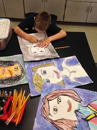 1st Grade Mother S Day Portraits Jamestown Elementary Elementary Art Art Education Elementary