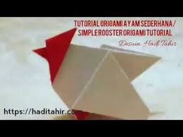 Ayam suwir umpan galatama lele #part 1 cara membuat umpan galatama media ayam suwir. Cara Membuat Origami Ayam Sederhana Easy Rooster Origami Tutorial Origami Mudah Tutorial Origami Origami