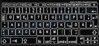 Tastaturaufkleber Für Mac-Tastatur-Extra Grosse Buchstaben