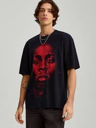 Czarna koszulka z nadrukiem Lil Wayne