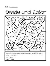 Valentine S Day Divide And Color Activity Fraction Activities Equivalent Fractions Activities Fractions