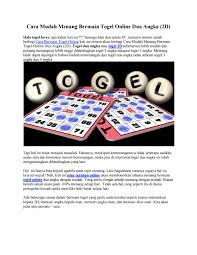 Cara Mudah Menang Bermain Togel Online Dua Angka By Syafitridew Issuu