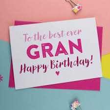 Looking for great 80th birthday gifts for grandma? Birthday Card For Gran By A Is For Alphabet Notonthehighstreet Com