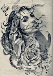 That crazy trading spouses chick!!! Gangsta Girl With Gun Drawing
