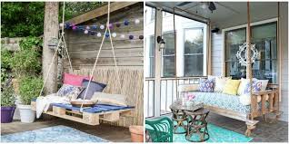 You can easily make this with a few boards and some other hardware essentials. Outdoor Swing Diys How To Make An Patio Swing