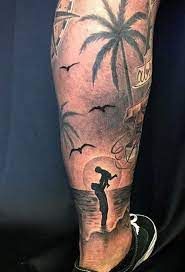 60 Awesome Beach Tattoos Nenuno Creative Beach Tattoo Sunset Tattoos Tattoos For Daughters