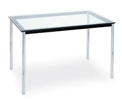 Le Corbusier Lc10 Rectangular 71 Glass Top Dining Table Glass Top Dining Table Dining Table Glass Dining Table