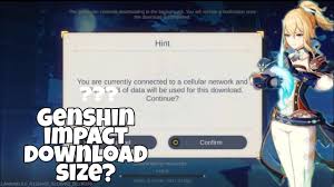 Genshin Impact Download Size Genshin Impact Android Download Size Youtube