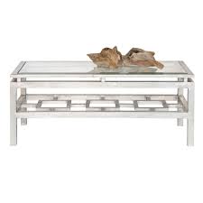 Worlds Away Pierre S Rect Coffee Table Silver Leaf With Glass Coffee Table Silver Coffee Table Rectangular Coffee Table