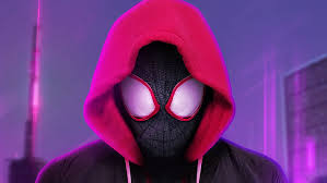 I had the great pleasure of working on these suits (shader artists, art directors, and hoffman virtual photography on twitter. Hd Wallpaper Miles Morales Spider Man Into The Spider Verse Pink Color One Person Wallpaper Flare