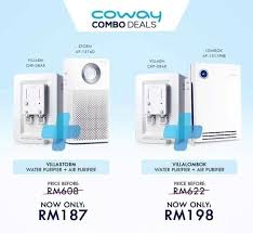 Coway villaem outright cash harga biasa: April 2019 Combo Promo Coway Water Filter Air Purifier Kitchen Appliances On Carousell