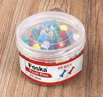 Foska 25mm Colorful Office Plastic Push Pins Office Thumb Tacks