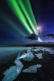Aurora At Jokulsarlon Aurora Borealis Northern Lights Aurora Borealis Beautiful Sky